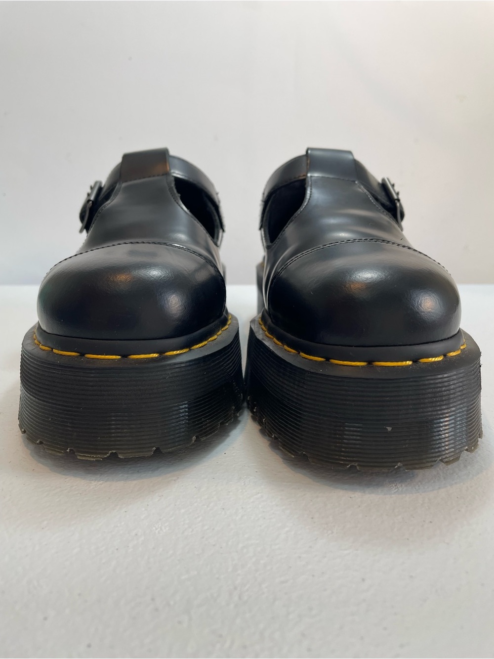Dr. Martens Bethan Black T-Bar Mary Jane Shoes w/ Quad Platform Sole - Size 10 - Picture 5 of 8